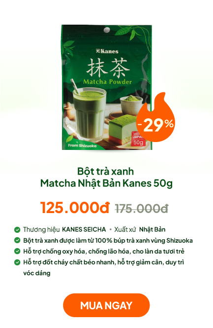 Bột trà xanh Matcha Nhật Bản Kanes 50g